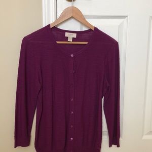 Ann Taylor Loft purple cardigan